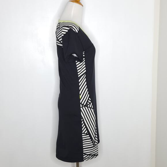 Title Nine Dream Overdrive Dress Stretch Athleisure Geometric Black Women XS - Picture 3 of 13